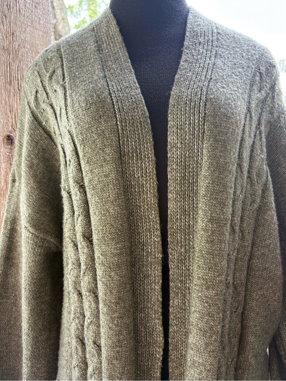 Maurices Sage Heather Soft Long Sleeve Open Front Pockets Cardigan Sweater XL - Picture 6 of 10